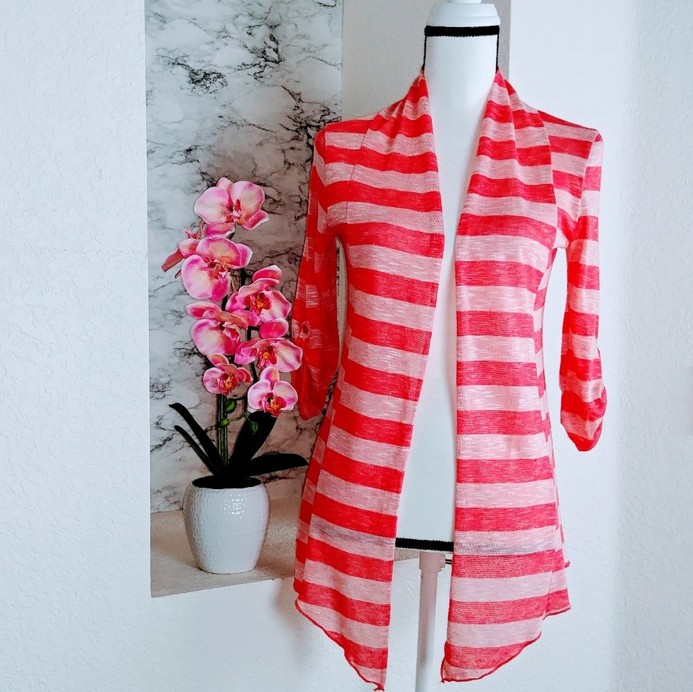 Molli & Mia Striped Pink Cardigan